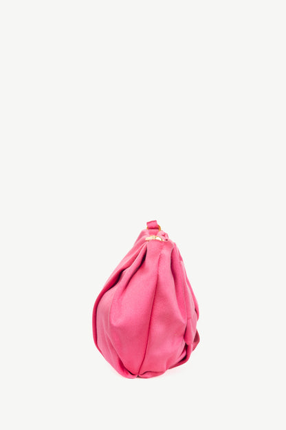 Prada Necessaire Fuxia Raso Bow Zip Wristlet