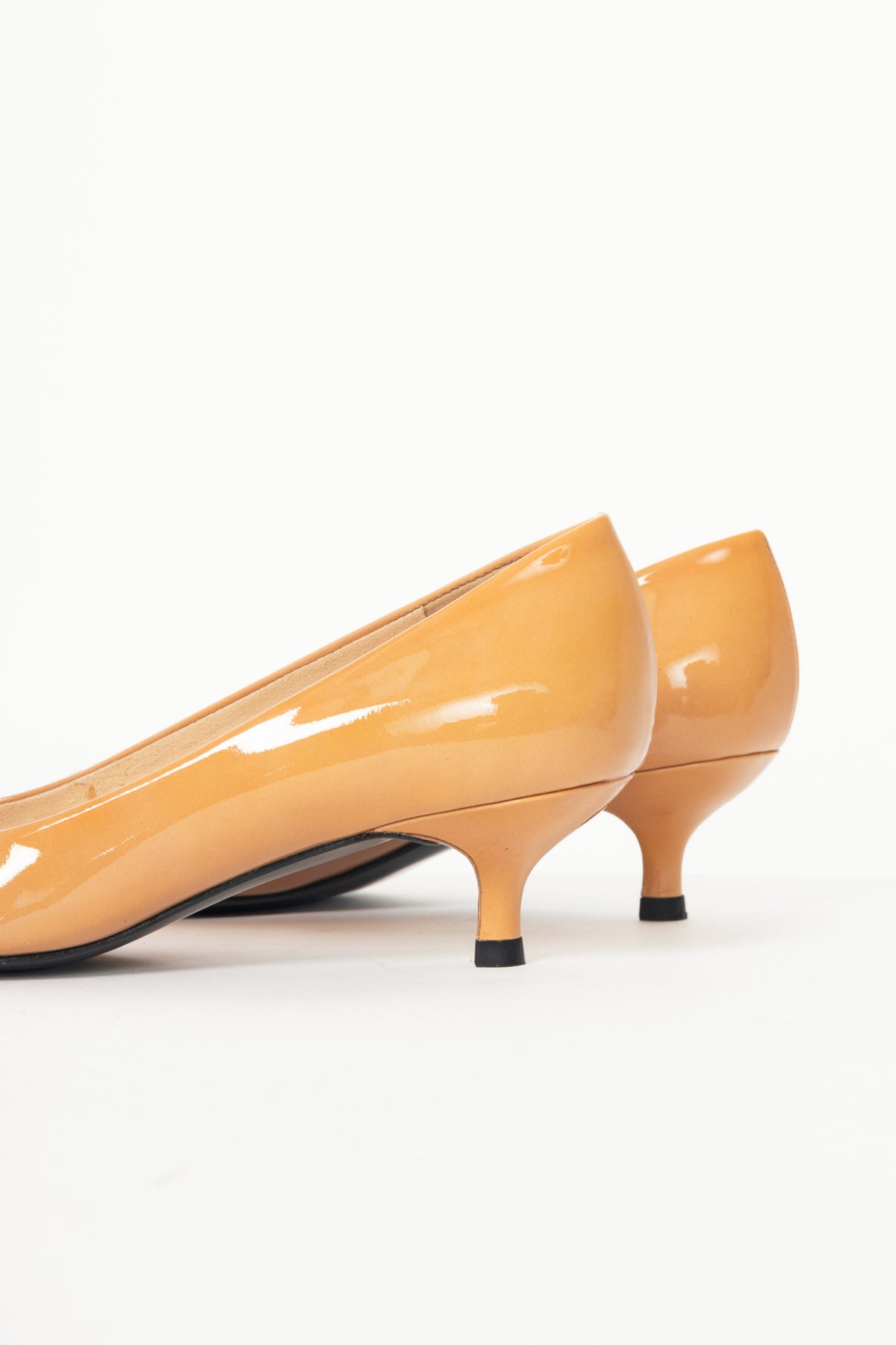 Stuart Weitzman Poco Adobe Aniline Patent Pointed-Toe Pumps