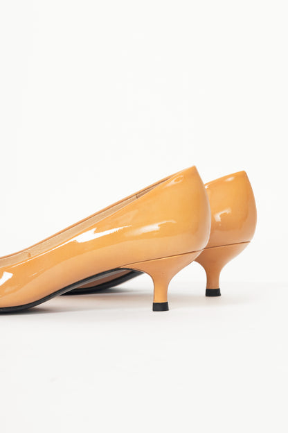Stuart Weitzman Poco Adobe Aniline Patent Pointed-Toe Pumps
