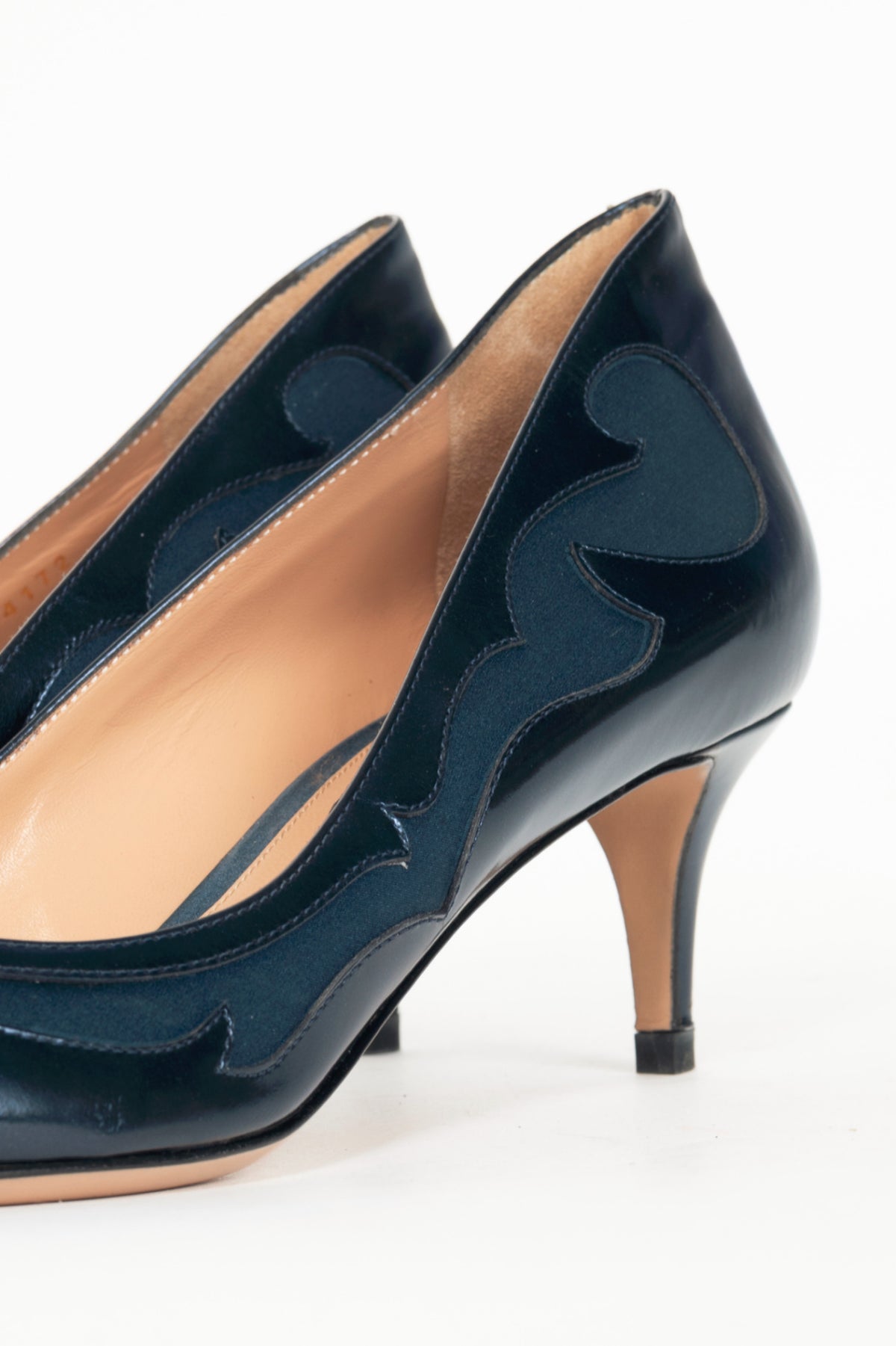 Gianvito Rossi Bonnie Blue Patterned Cut out Heels