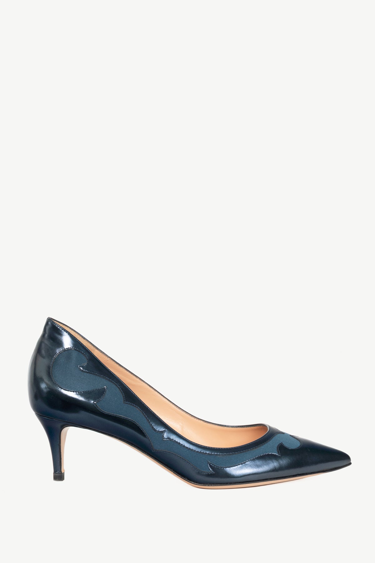 Gianvito Rossi Bonnie Blue Patterned Cut out Heels