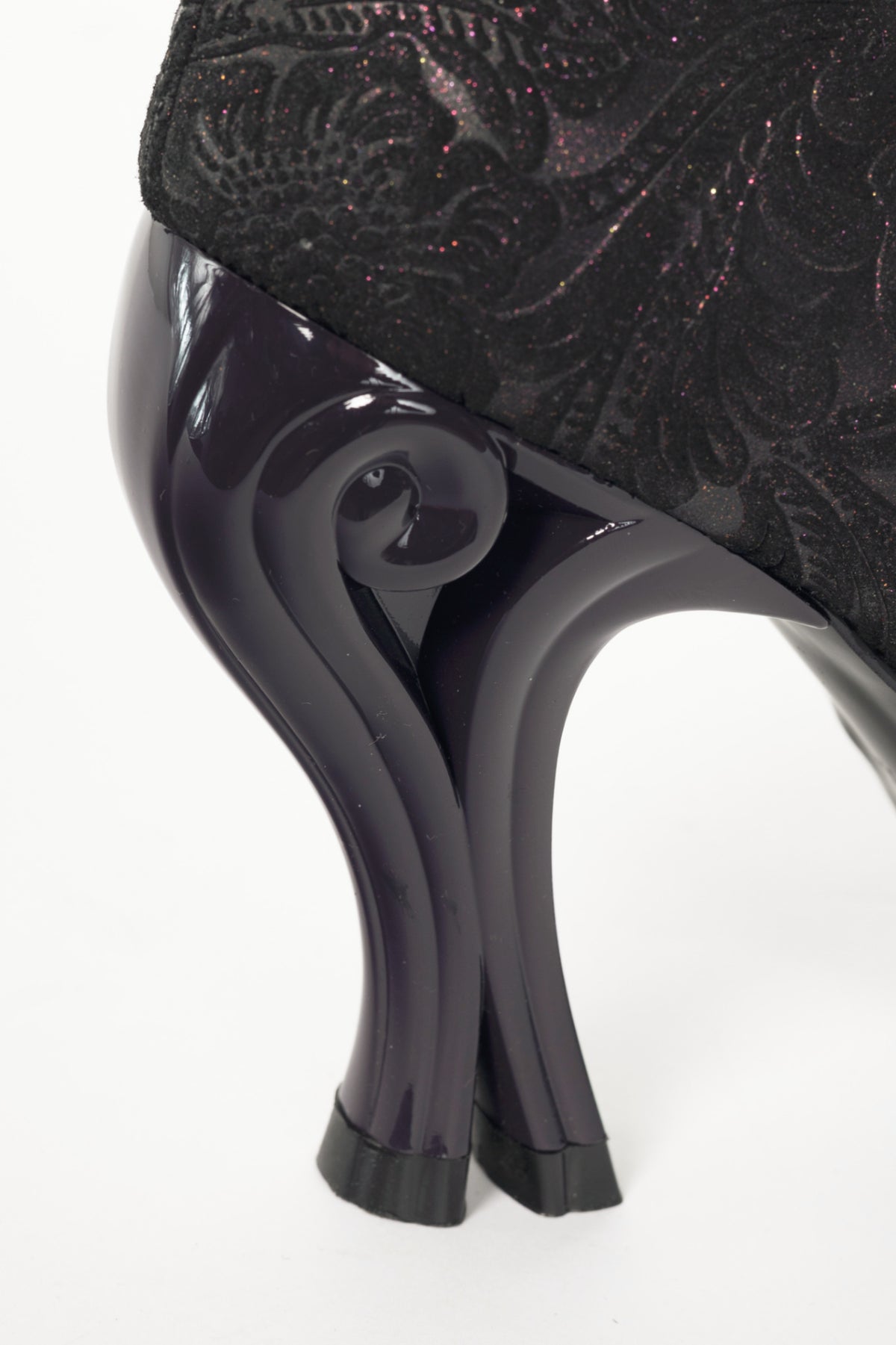John Fluevog Celestial Communication Cassiopeia Purple Velvet Loafer Pumps