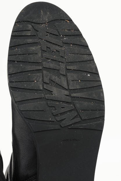 Stuart Weitzman Walkin Black Vecchio Nappa Buckled Ankle Boots