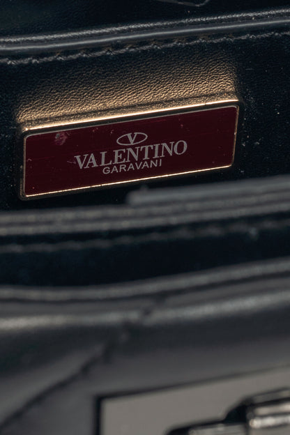 Valentino Garavani Roman Stud Nero Quilted Top-Handle Mini Bag