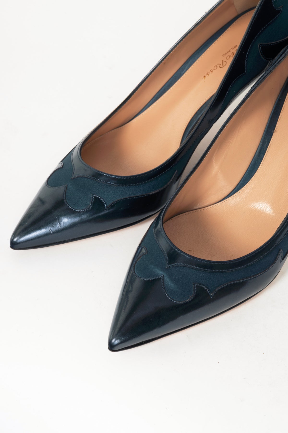 Gianvito Rossi Bonnie Blue Patterned Cut out Heels