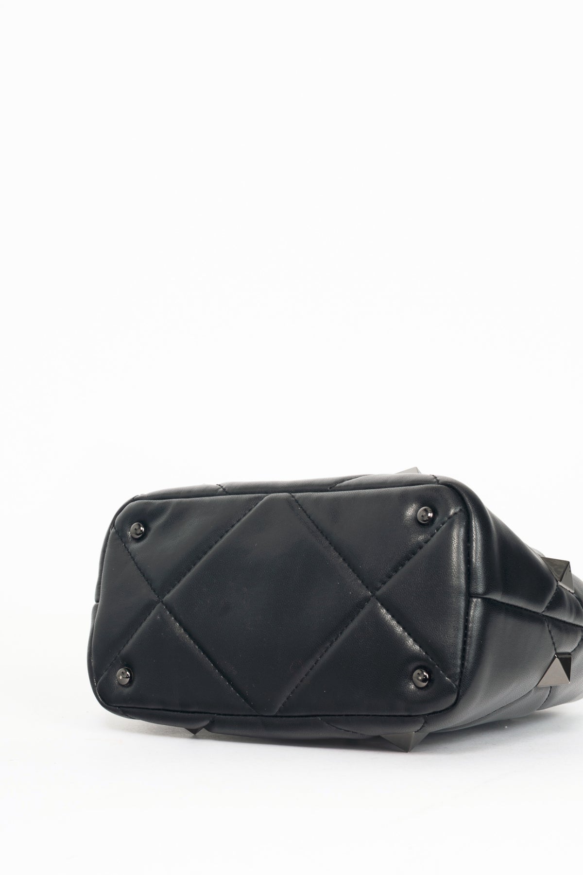 Valentino Garavani Roman Stud Nero Quilted Top-Handle Mini Bag