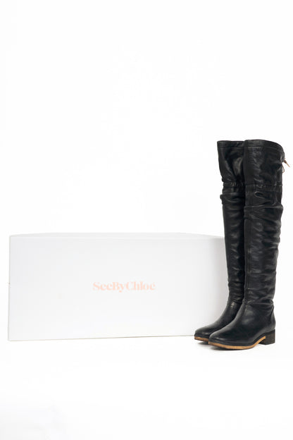 See by Chloe scrunch knee over the knee boots