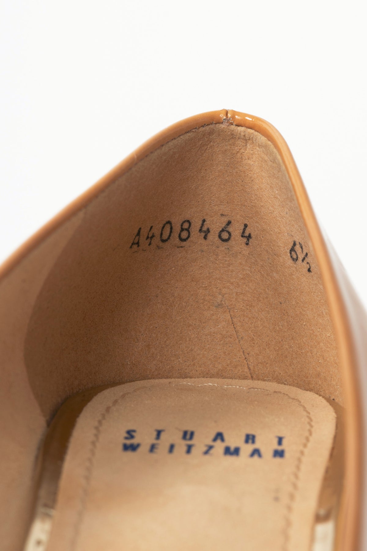 Stuart Weitzman Poco Adobe Aniline Patent Pointed-Toe Pumps
