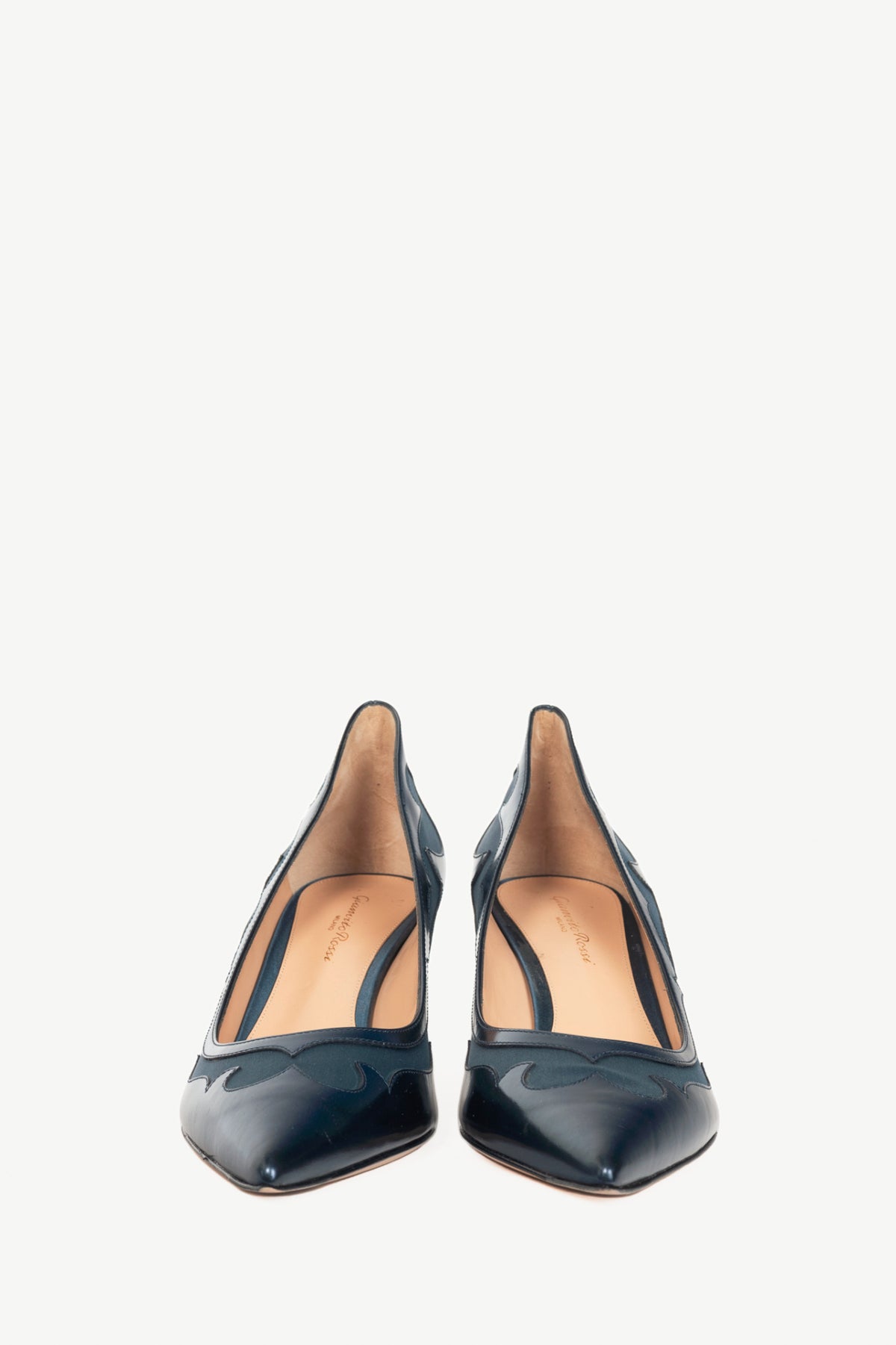 Gianvito Rossi Bonnie Blue Patterned Cut out Heels