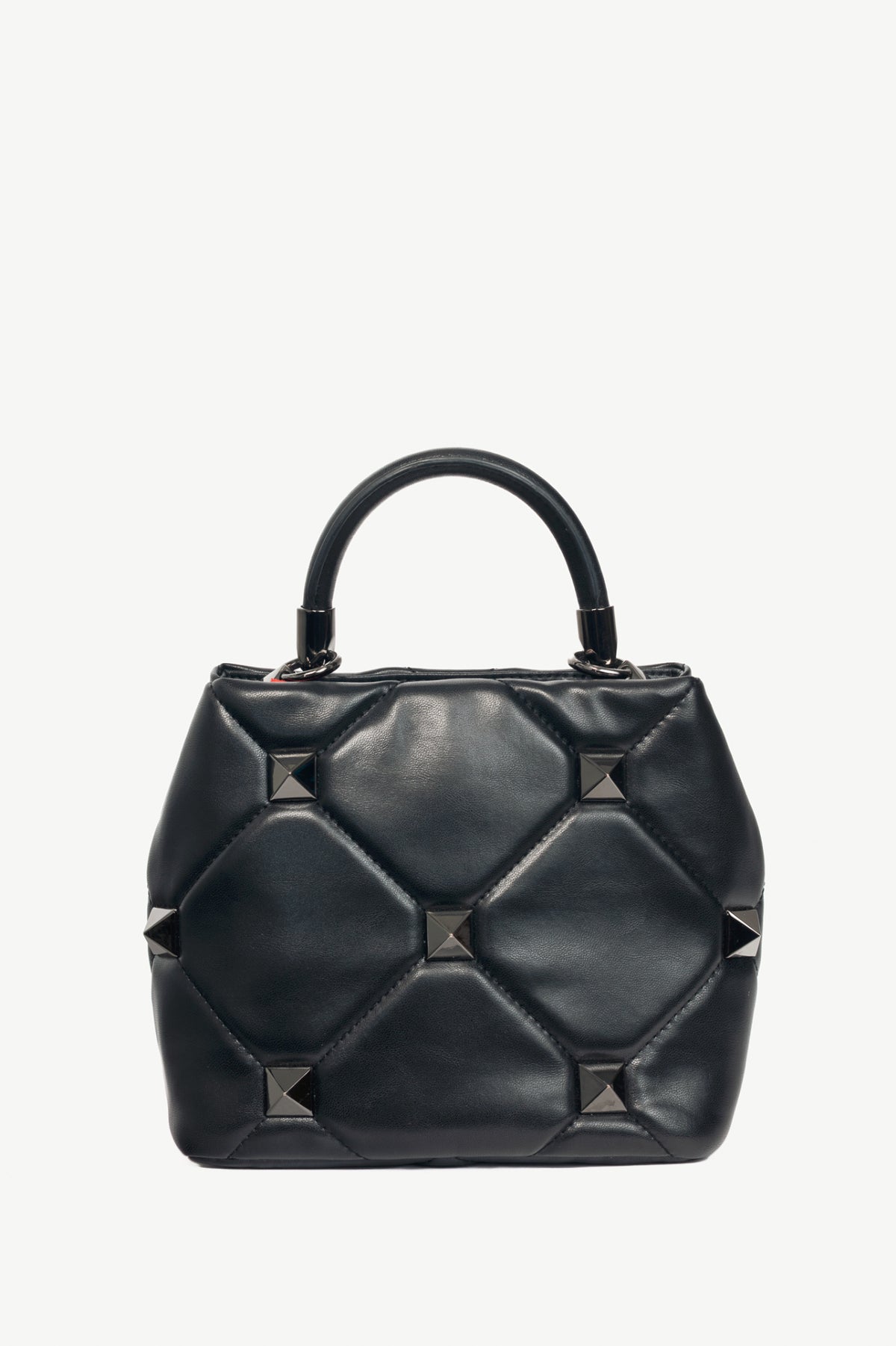 Valentino Garavani Roman Stud Nero Quilted Top-Handle Mini Bag