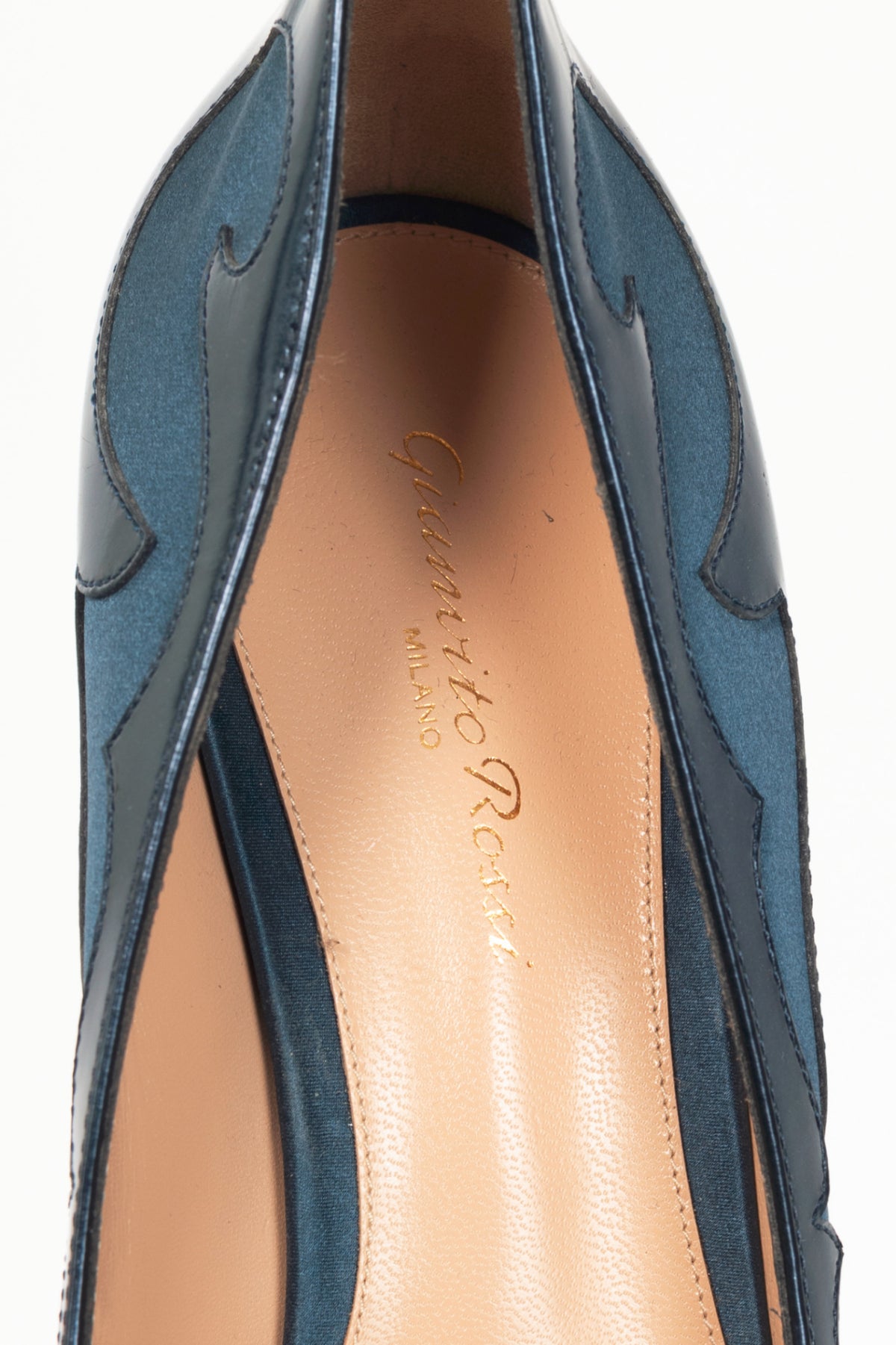 Gianvito Rossi Bonnie Blue Patterned Cut out Heels