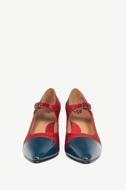 John Fluevog Poser Shiloh Red Dots Mary Jane Pumps