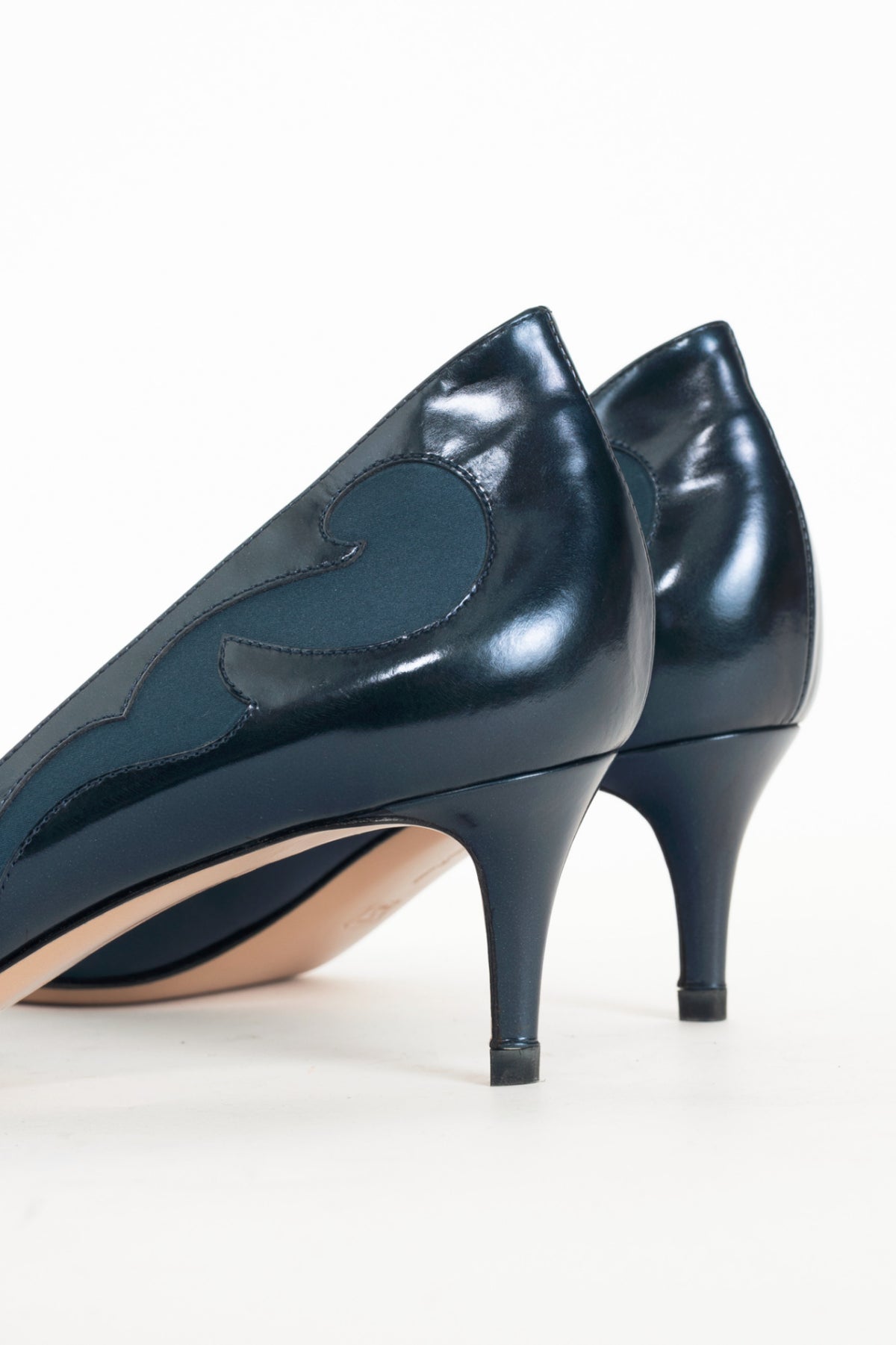 Gianvito Rossi Bonnie Blue Patterned Cut out Heels