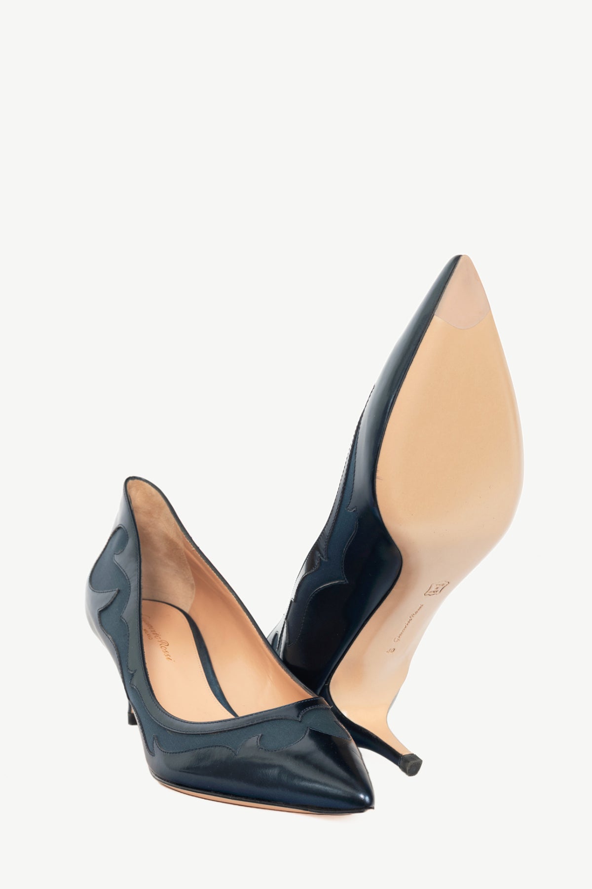 Gianvito Rossi Bonnie Blue Patterned Cut out Heels