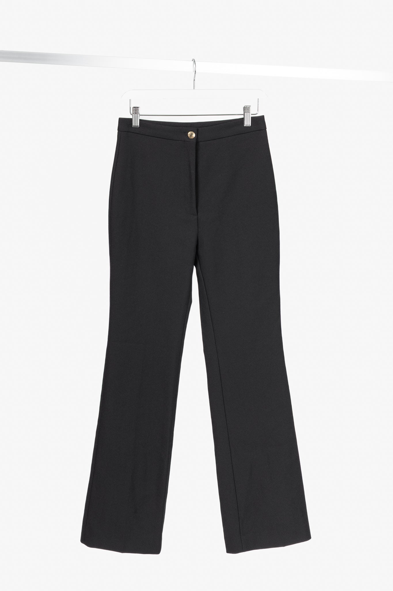 Acne Studios Myla Black Twill Flared Pants