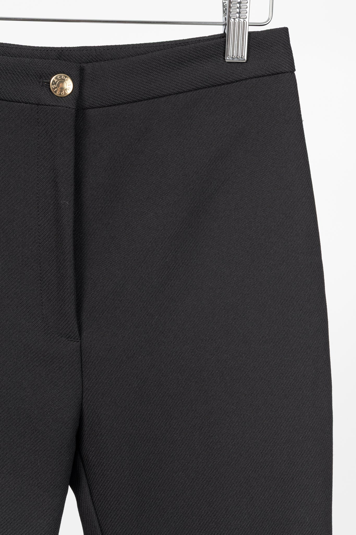 Acne Studios Myla Black Twill Flared Pants