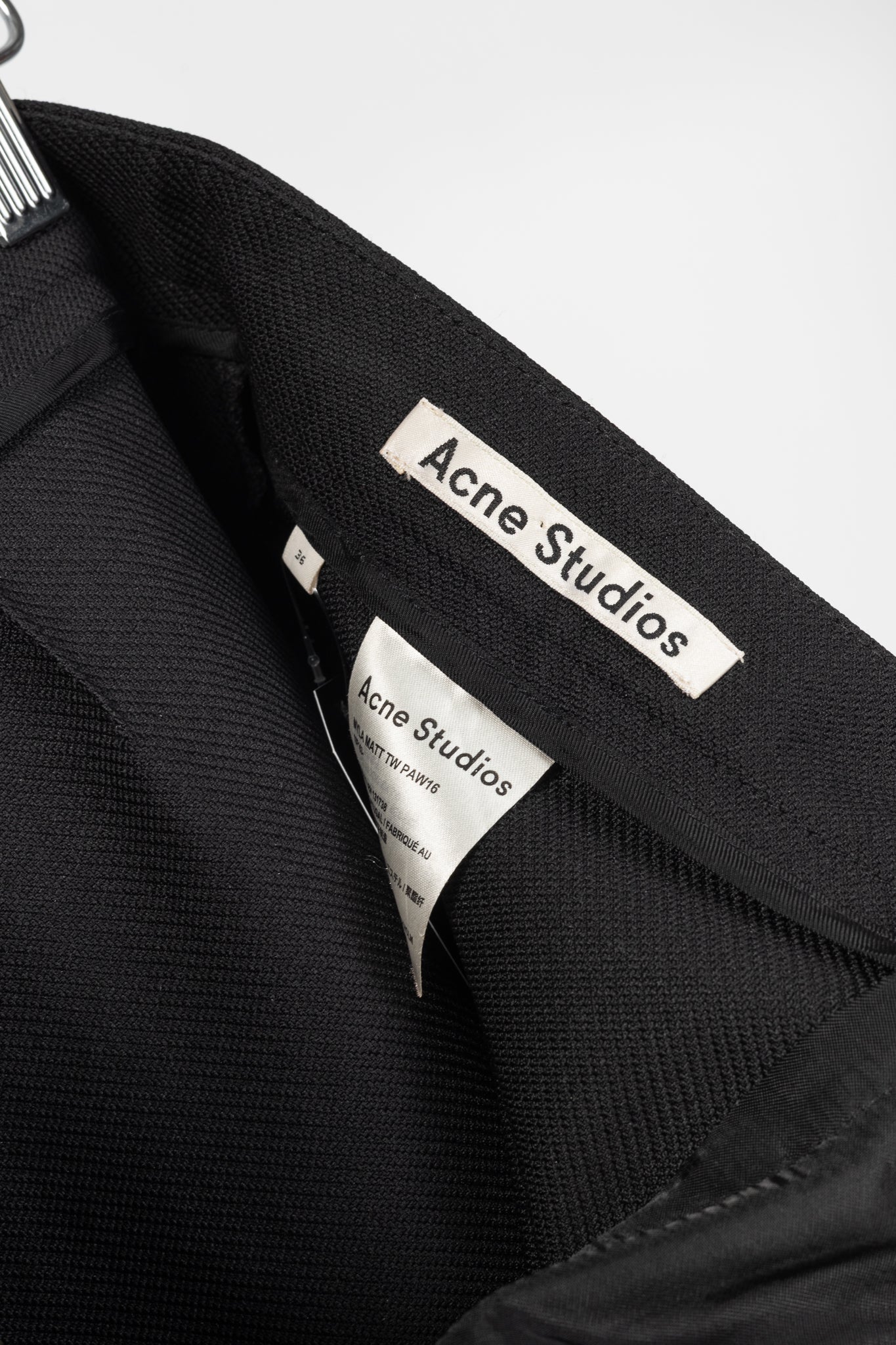 Acne Studios Myla Black Twill Flared Pants