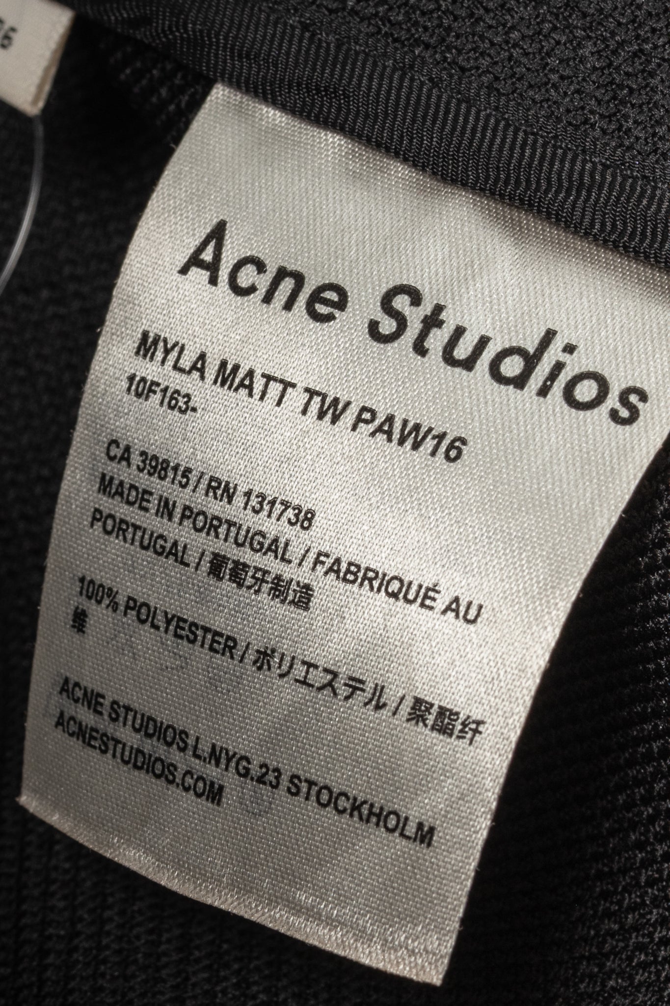 Acne Studios Myla Black Twill Flared Pants