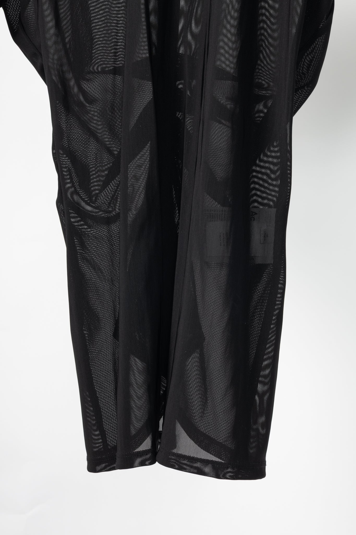 Acne Studios AW24 Black Ruched Mesh T-Shirt