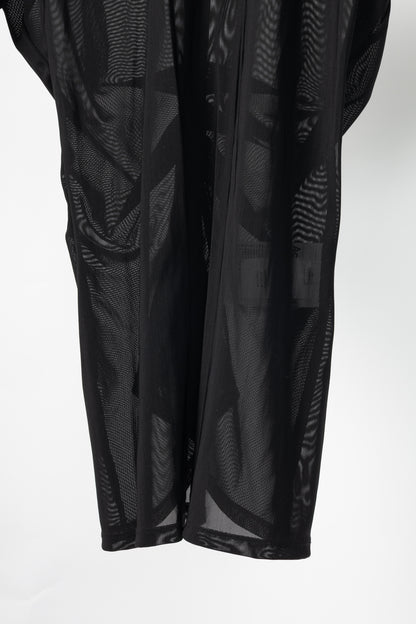 Acne Studios AW24 Black Ruched Mesh T-Shirt