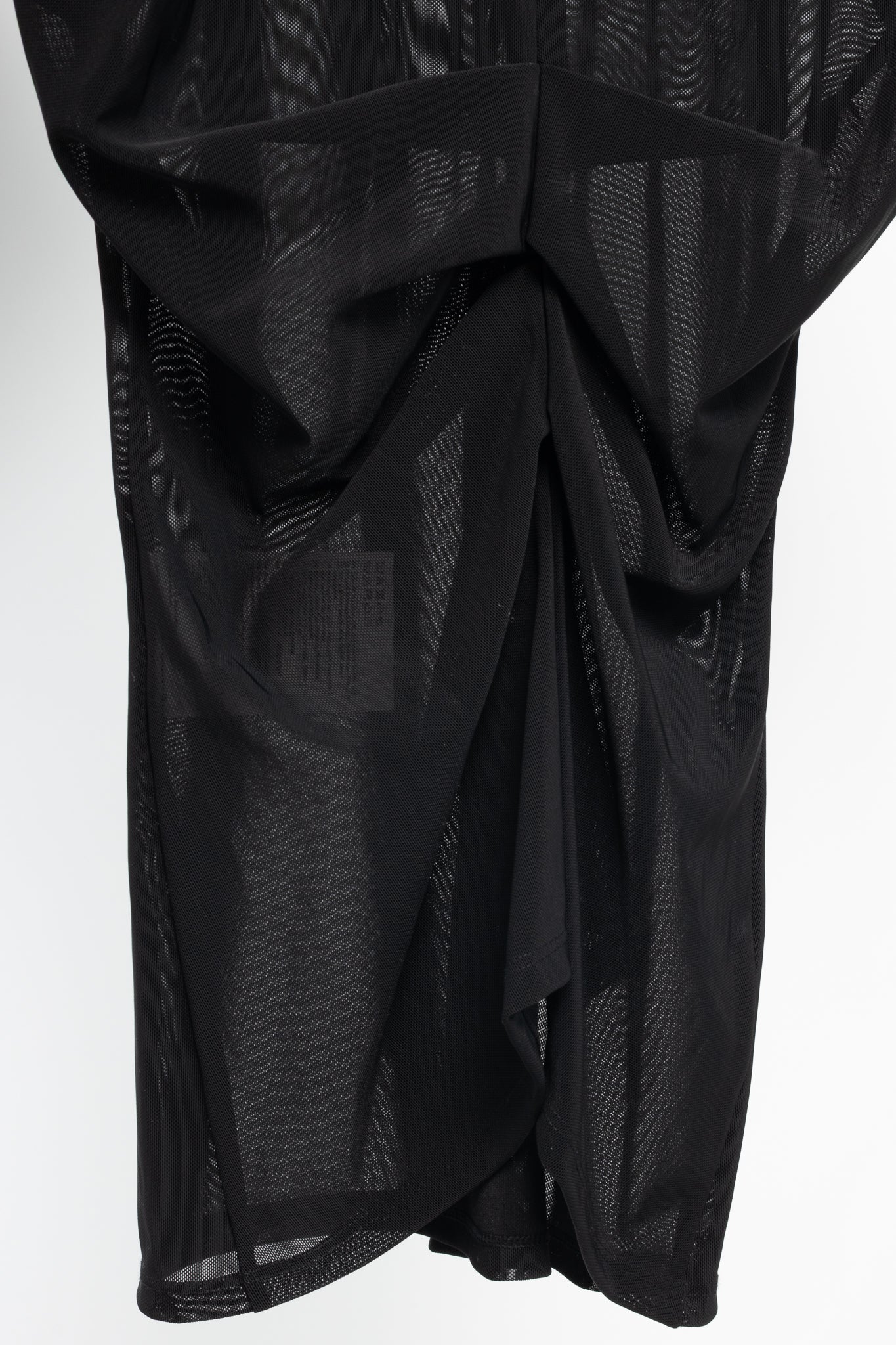 Acne Studios AW24 Black Ruched Mesh T-Shirt