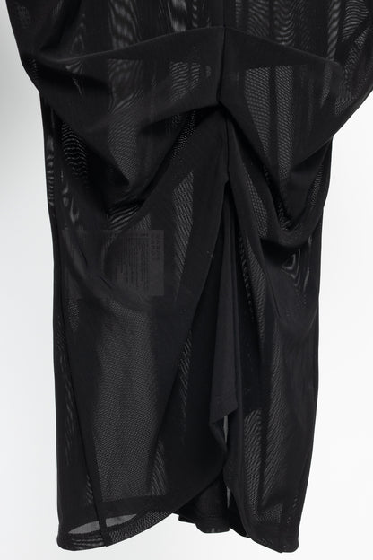 Acne Studios AW24 Black Ruched Mesh T-Shirt