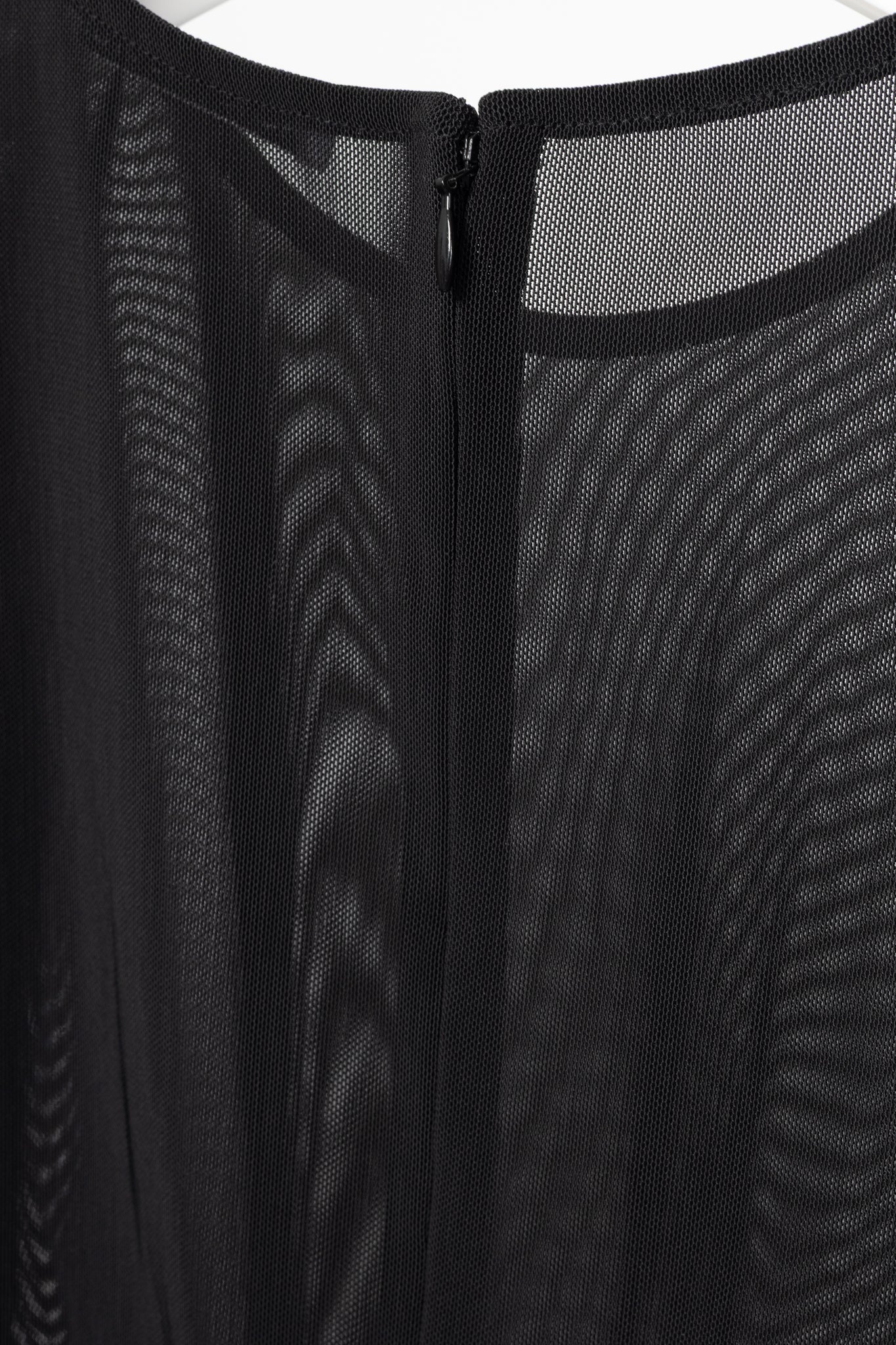 Acne Studios AW24 Black Ruched Mesh T-Shirt