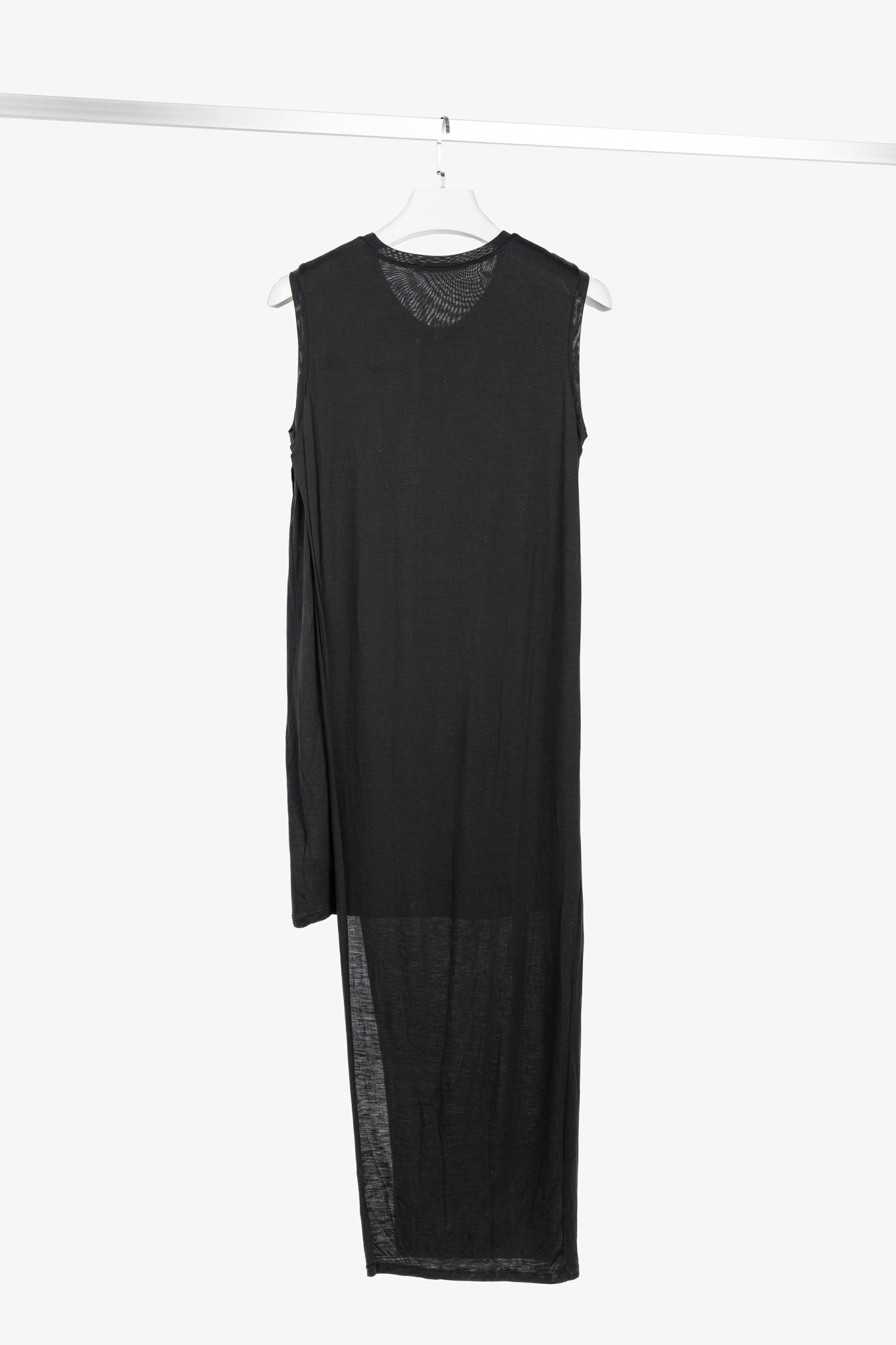 Acne Studios Ordelia Black Tencel Asymmetrical Tank Dress