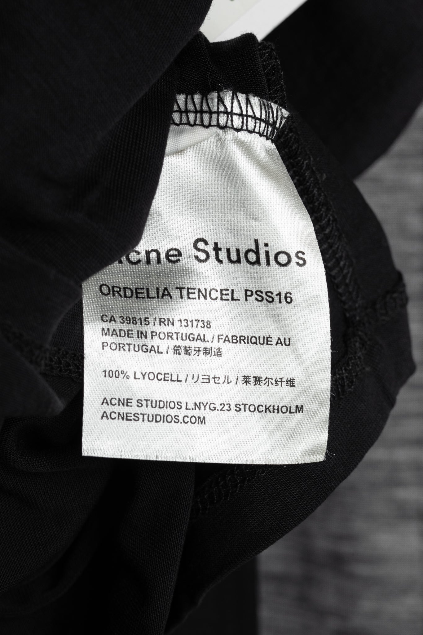 Acne Studios Ordelia Black Tencel Asymmetrical Tank Dress