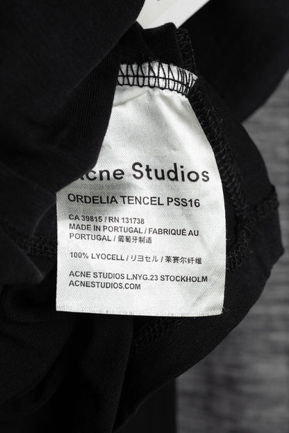 Acne Studios Ordelia Black Tencel Asymmetrical Tank Dress
