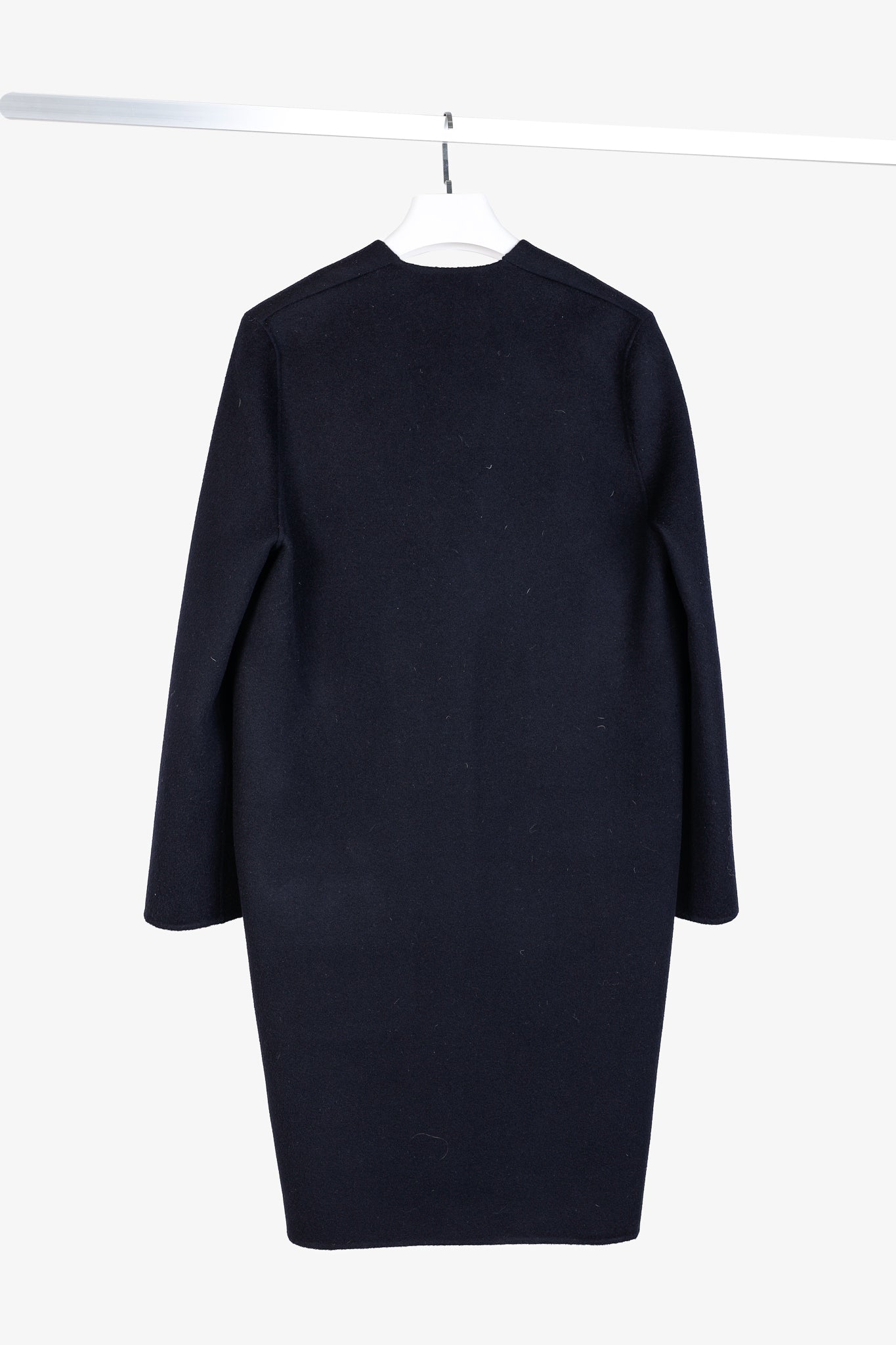 Acne Studios Alley Double Navy Wool & Cashmere Long-Sleeve Dress