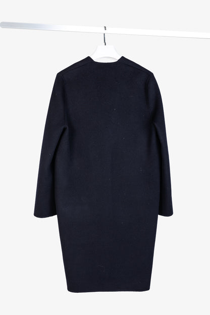 Acne Studios Alley Double Navy Wool & Cashmere Long-Sleeve Dress