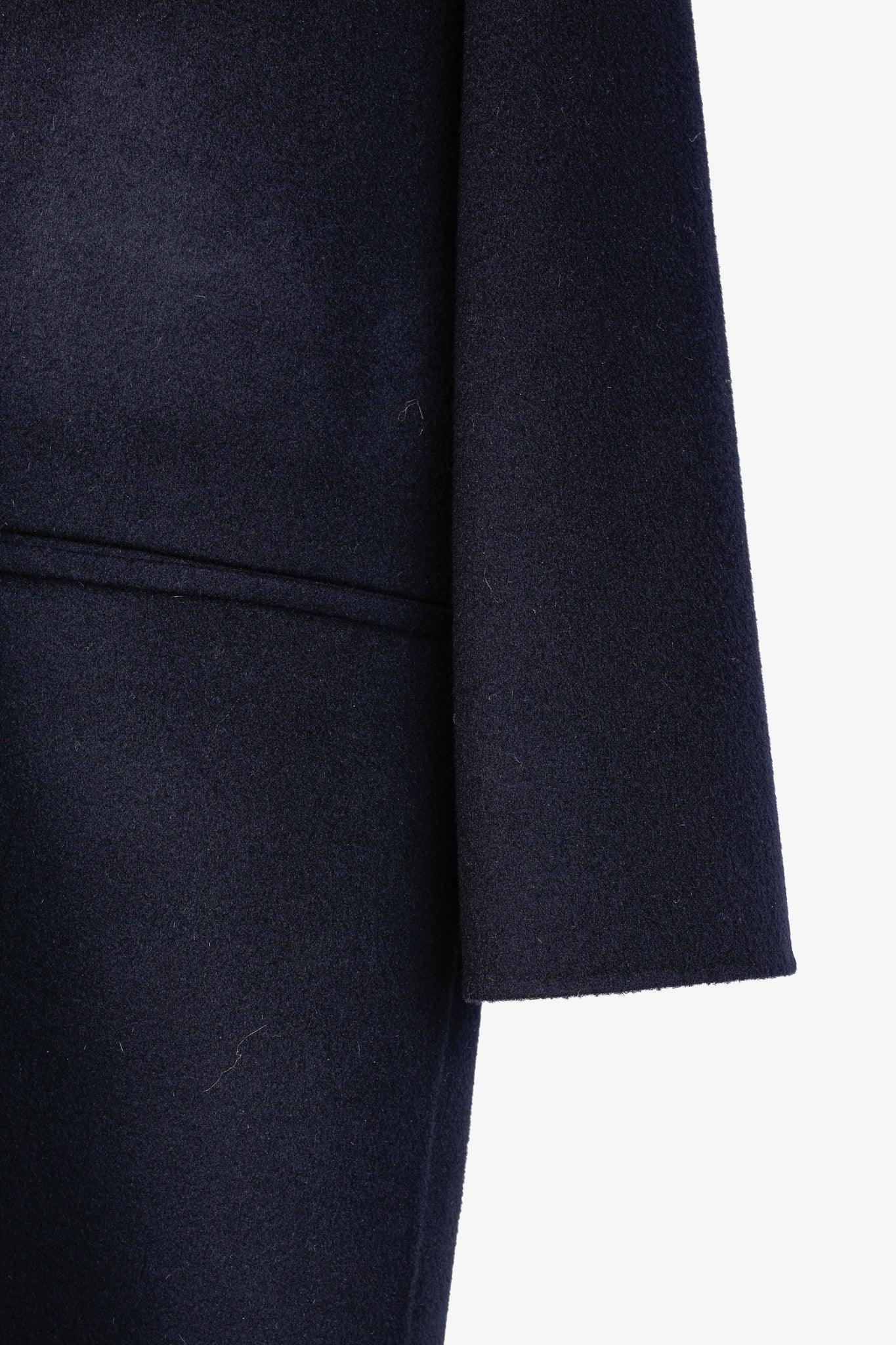 Acne Studios Alley Double Navy Wool & Cashmere Long-Sleeve Dress