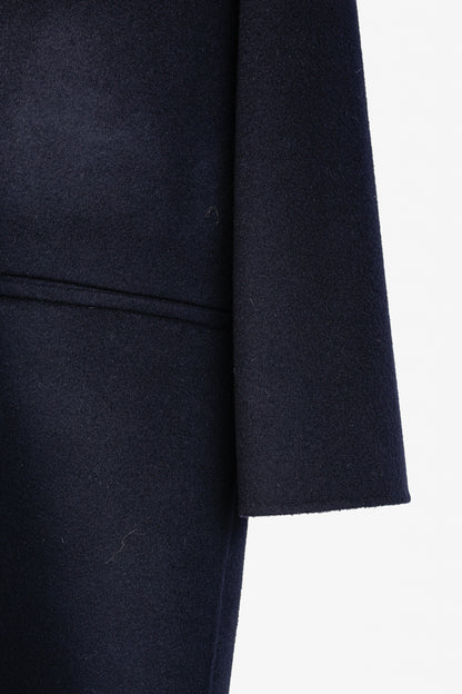 Acne Studios Alley Double Navy Wool & Cashmere Long-Sleeve Dress