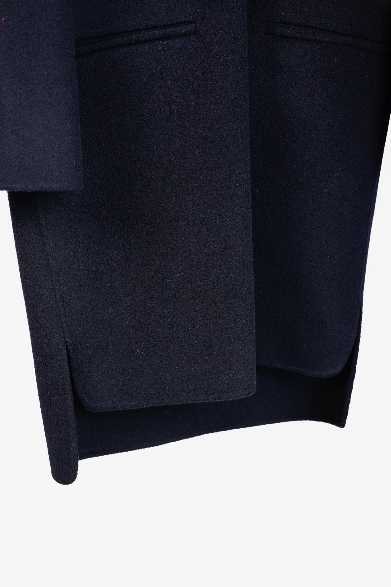 Acne Studios Alley Double Navy Wool & Cashmere Long-Sleeve Dress