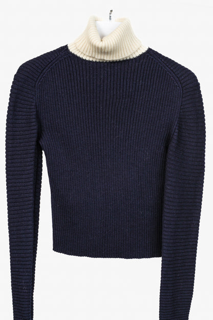Acne Studios 2015 Bryn Clean Navy Wool Turtleneck Sweater