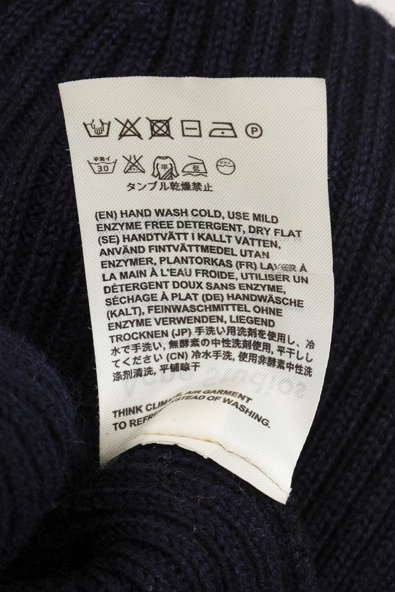Acne Studios 2015 Bryn Clean Navy Wool Turtleneck Sweater