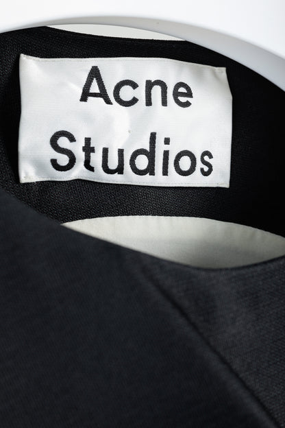 Acne Studios Capron H Silk Black Silk Sleeveless Bow Top
