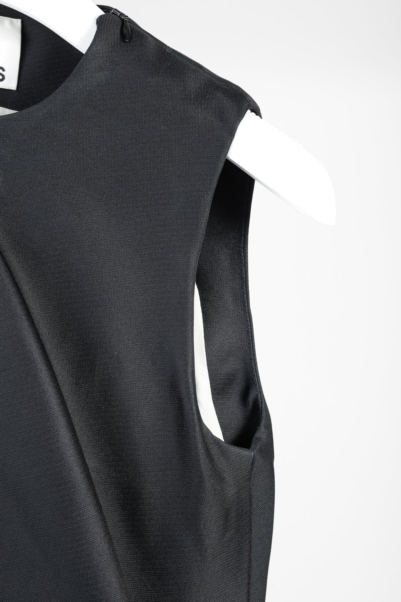 Acne Studios Capron H Silk Black Silk Sleeveless Bow Top