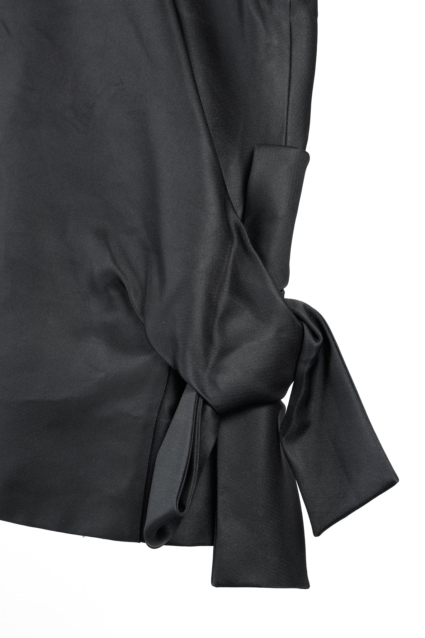 Acne Studios Capron H Silk Black Silk Sleeveless Bow Top