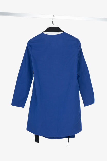 Acne Studios Rahima Blue Cotton & Linen Poplin Mini Dress