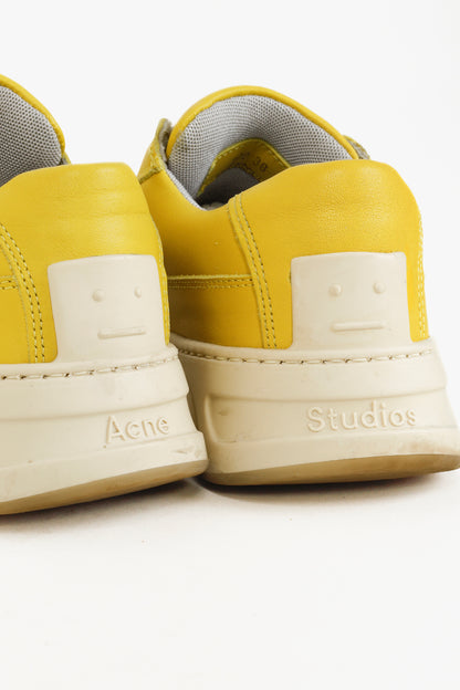 Acne Studios Perey Yellow Leather Low Top Lace Sneaker