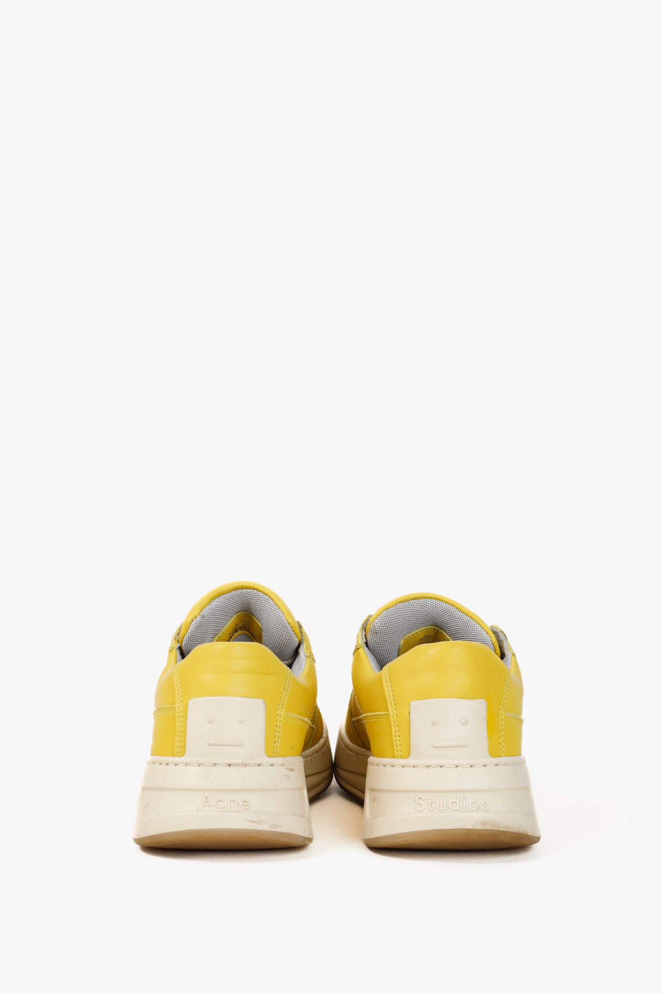 Acne Studios Perey Yellow Leather Low Top Lace Sneaker