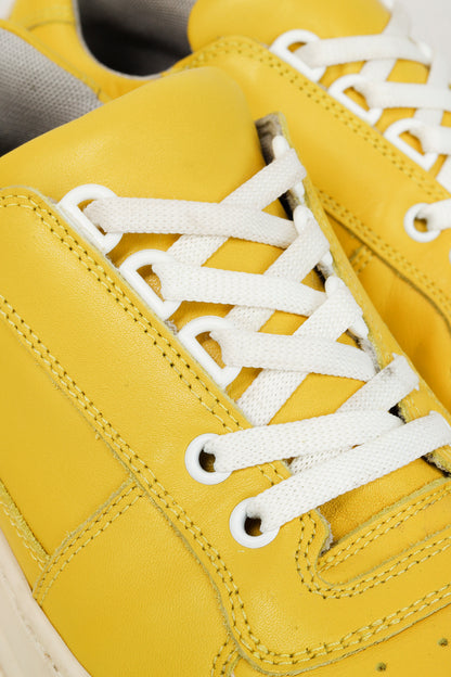 Acne Studios Perey Yellow Leather Low Top Lace Sneaker