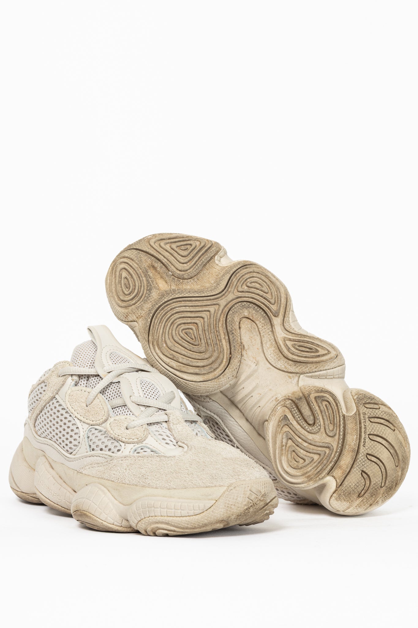 Adidas Yeezy 500 "Blush" Suede & Mesh Sneakers