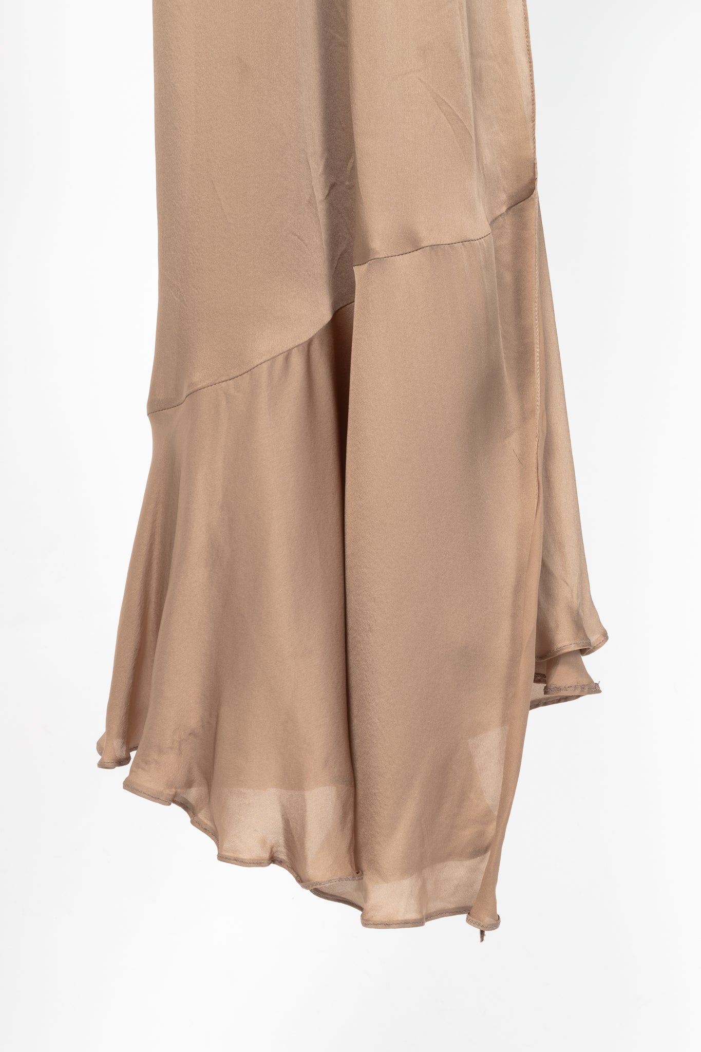 Agent Provocateur Francis Nude Faux Pearl Embellished Silk Satin Gown