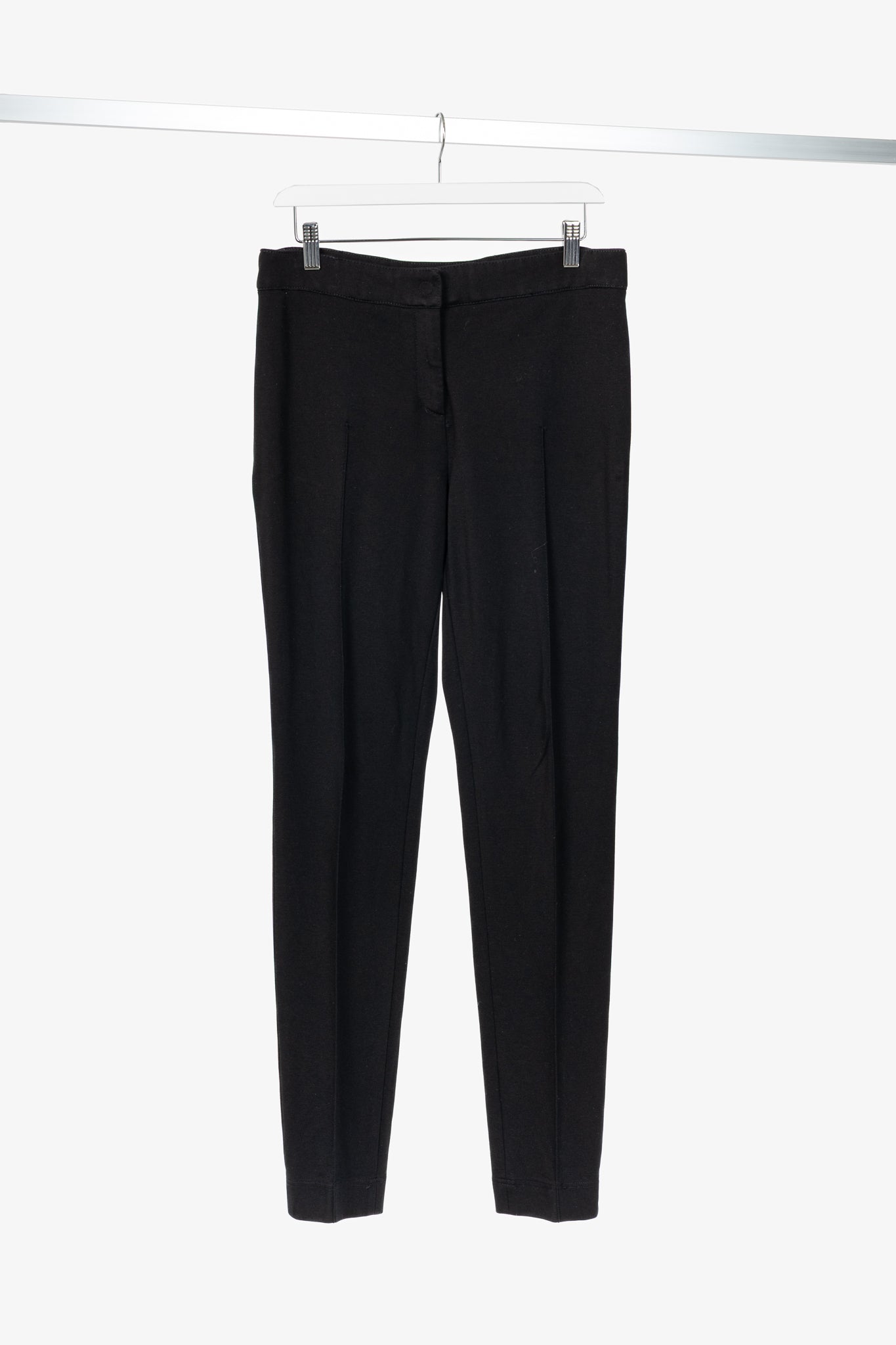 Akris Punto Black Ponte Pintuck-Seam Slim Pants