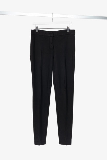 Akris Punto Black Ponte Pintuck-Seam Slim Pants