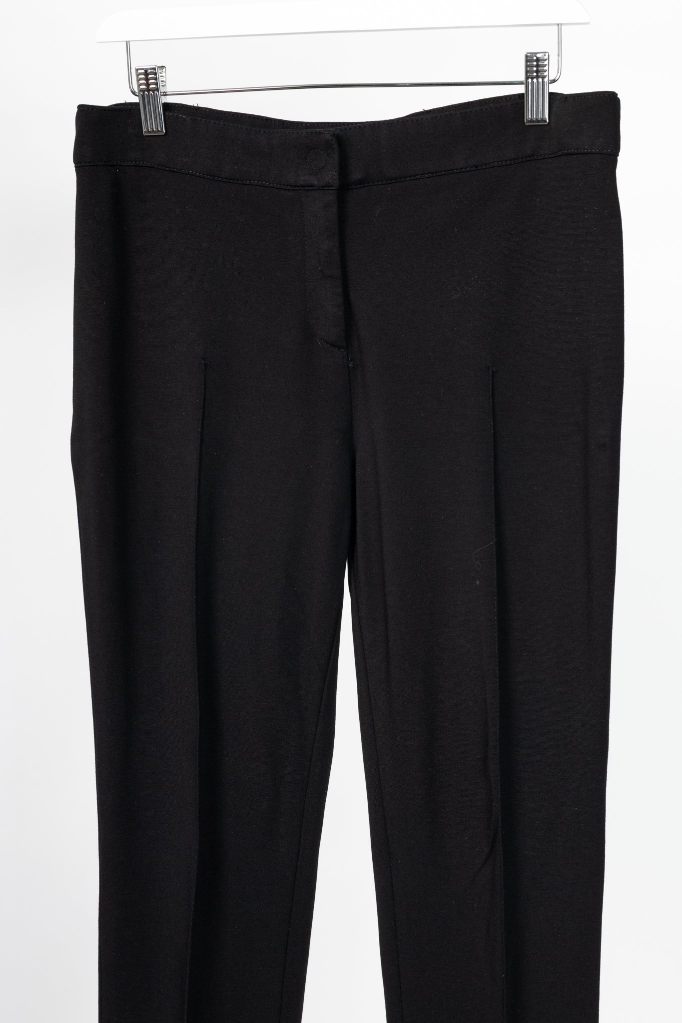 Akris Punto Black Ponte Pintuck-Seam Slim Pants