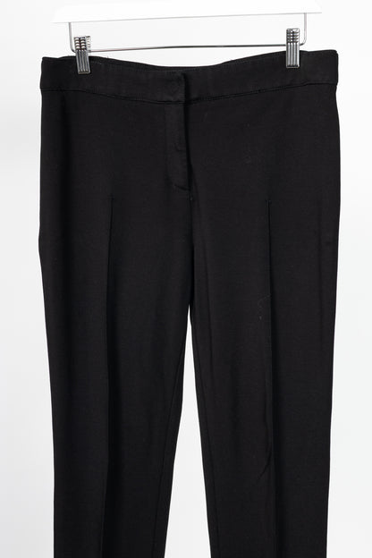 Akris Punto Black Ponte Pintuck-Seam Slim Pants